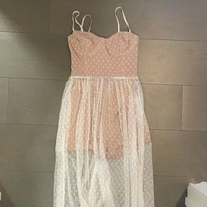 White fox boutique Totally banging’ mesh maxi